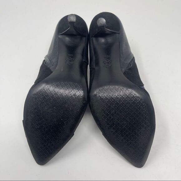 Tory Burch Lorelei Suede Bootie, Navy Stiletto, Size 10M, Side Zip - Picture 6 of 8